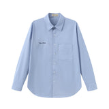 Vague oversized button up shirt- Blue