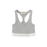 Vague ribbed knit bralette- Grey