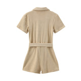 Vague et Chanson towel romper- Gold