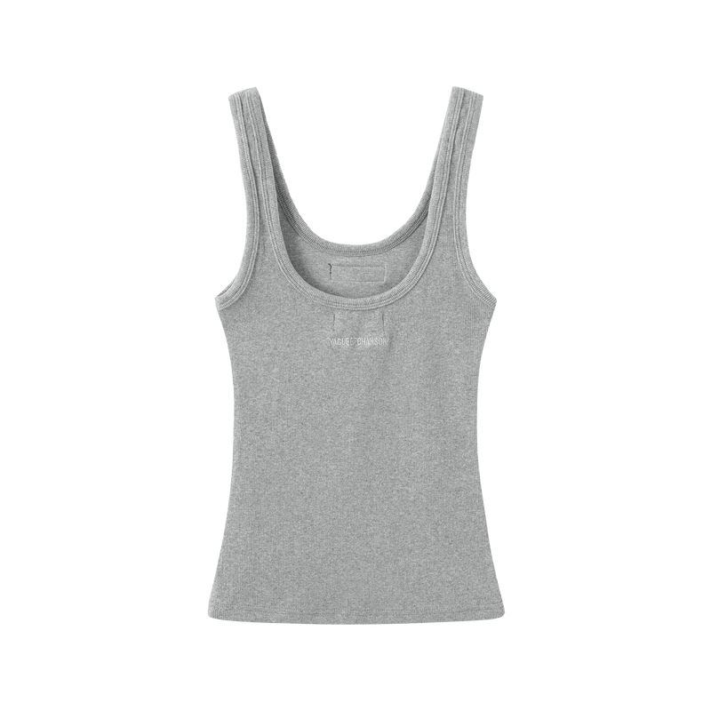 Vague tank top no.03 LOGO -  Grey