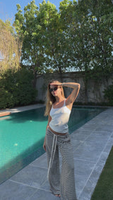 Vague soft striped trousers