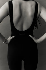 Vague et Chanson the ribbed romper - Black