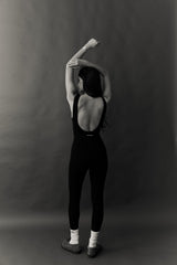 Vague et Chanson the ribbed romper - Black