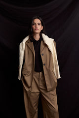 Vague classic tailored trousers- Brown