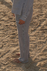 Vague linen trousers- Striped