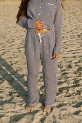 Vague linen trousers- Striped