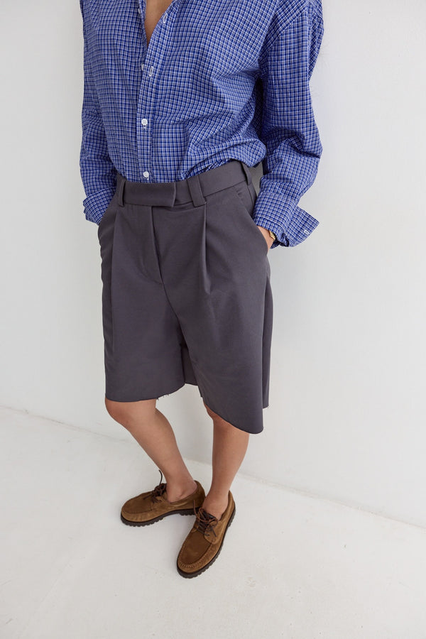 Vague bermuda tailored pants- Grey