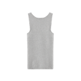 Vague ribbed knit tank top- Grey