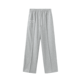 Vague straight leg French Terry trousers- Grey