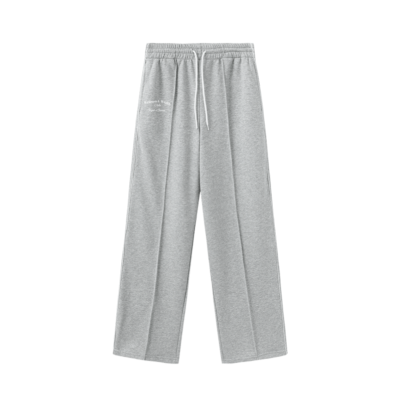 Vague straight leg French Terry trousers- Grey