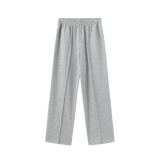 Vague straight leg French Terry trousers- Grey