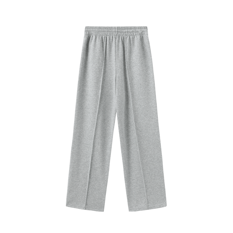 Vague straight leg French Terry trousers- Grey