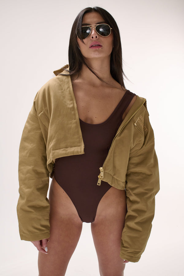 Vague et Chanson bodysuit no.04- Brown