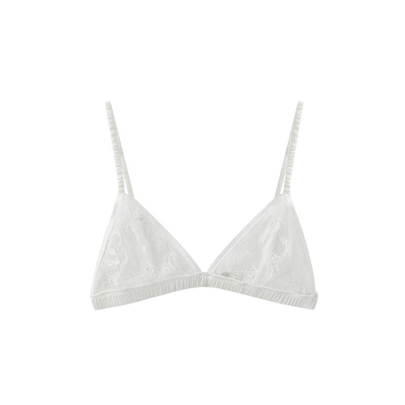 Vague lace bra- White