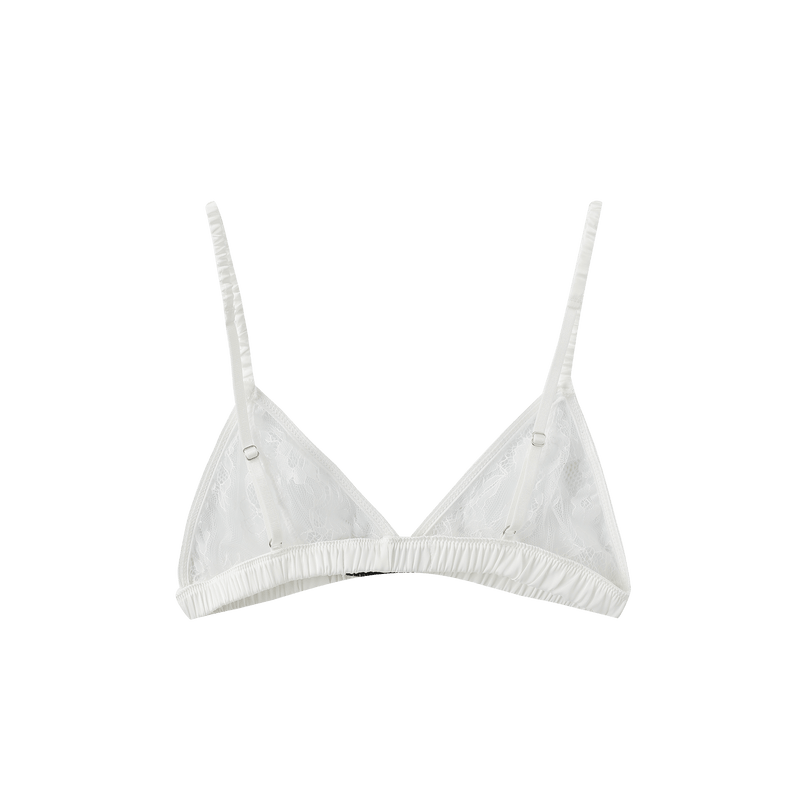 Vague lace bra- White