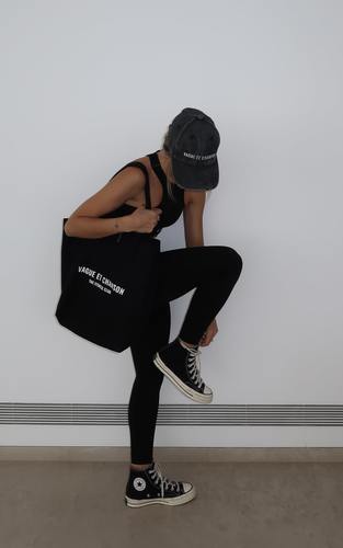 Vague the fitness club tote- black