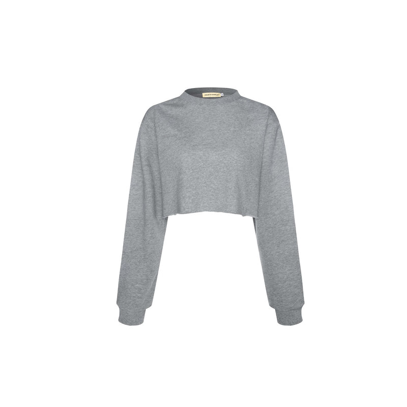 Vague cropped sweater grey