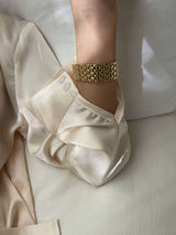 VAGUE SATIN BUTTON UP SHIRT CREAM