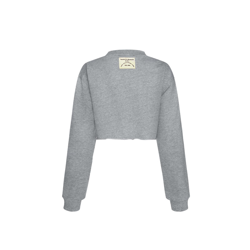 Vague cropped sweater grey