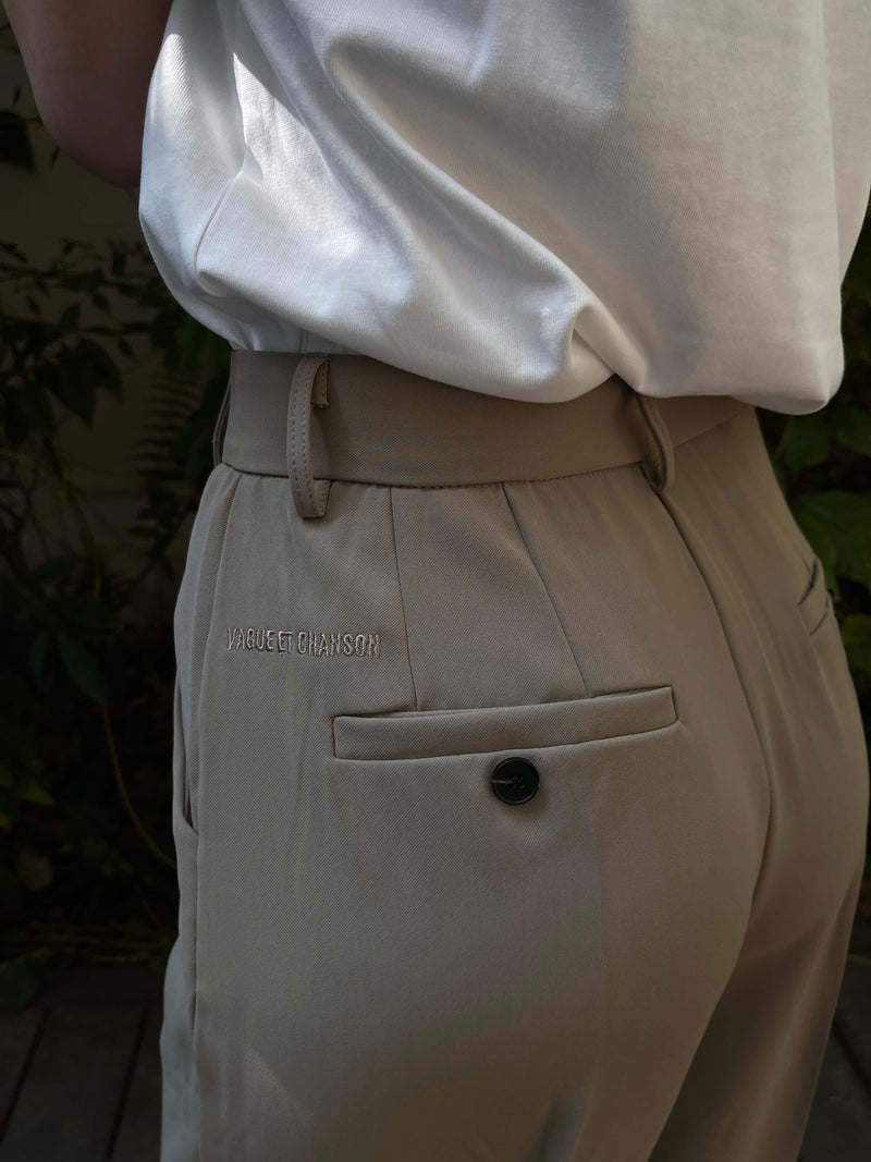 VAGUE ET CHANSON TAILORED TROUSERS DUSTY GREEN