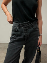 Vague jeans No.01 criss cross- Slim Black