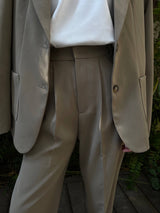 VAGUE ET CHANSON TAILORED TROUSERS DUSTY GREEN