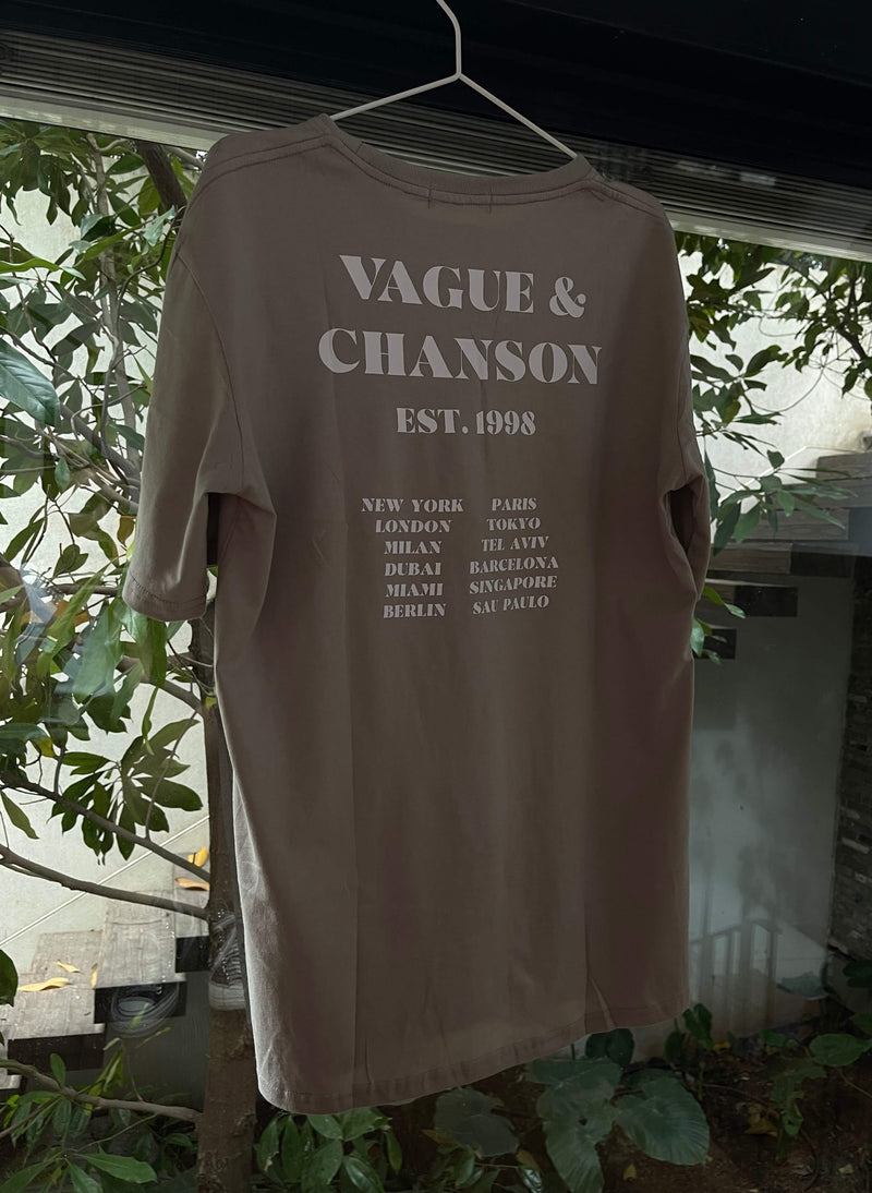 VAGUE OVERSIZED T SHIRT BEIGE