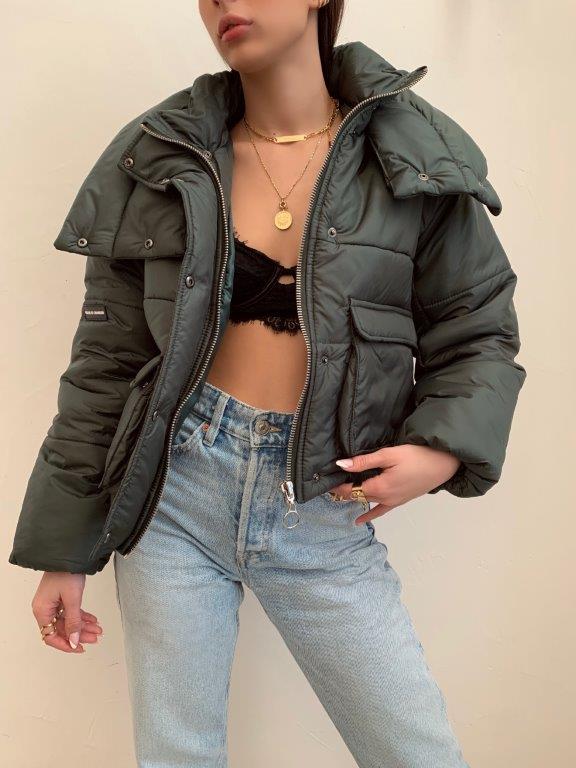 YVES PUFFER JACKET EMERALD GREEN
