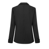 Vague the striped blazer- Black