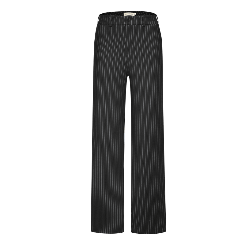 Vague the striped trousers- Black