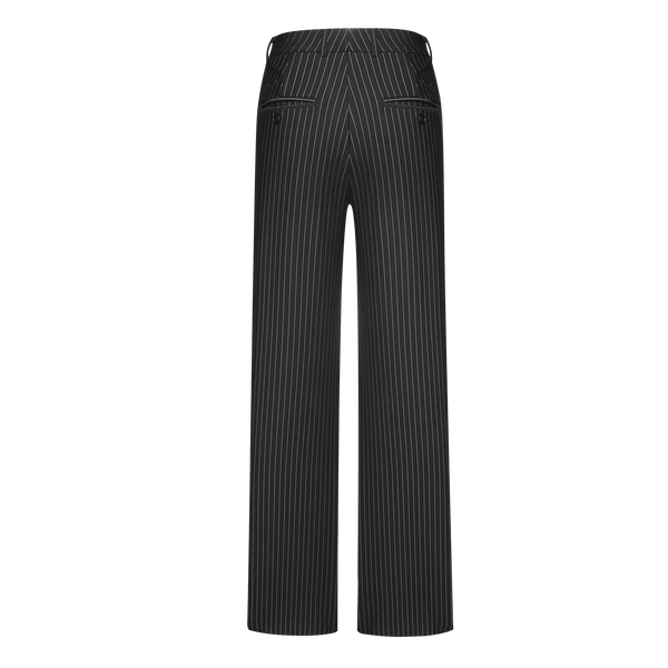 Vague the striped trousers- Black