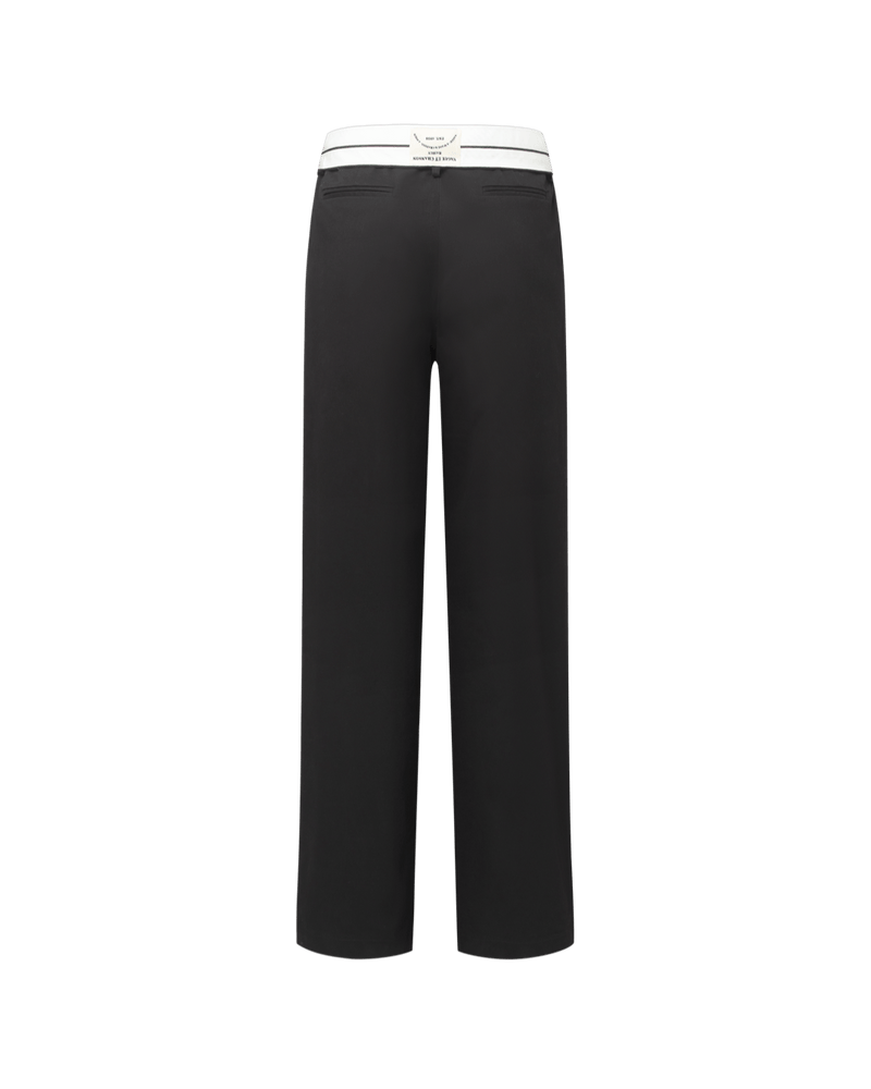 Vague Folded Trousers- Black